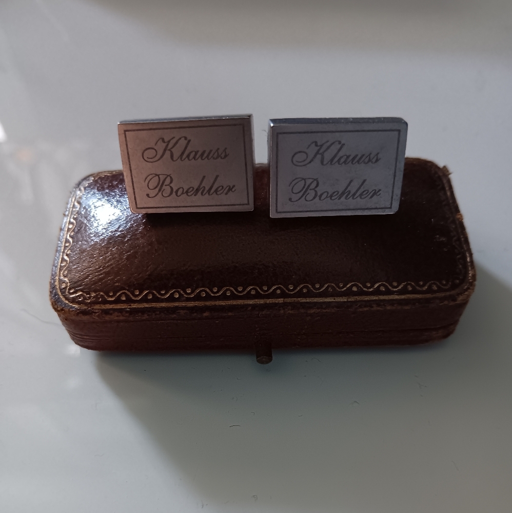 KLAUSS BOEHLER Silver Cuff Links New